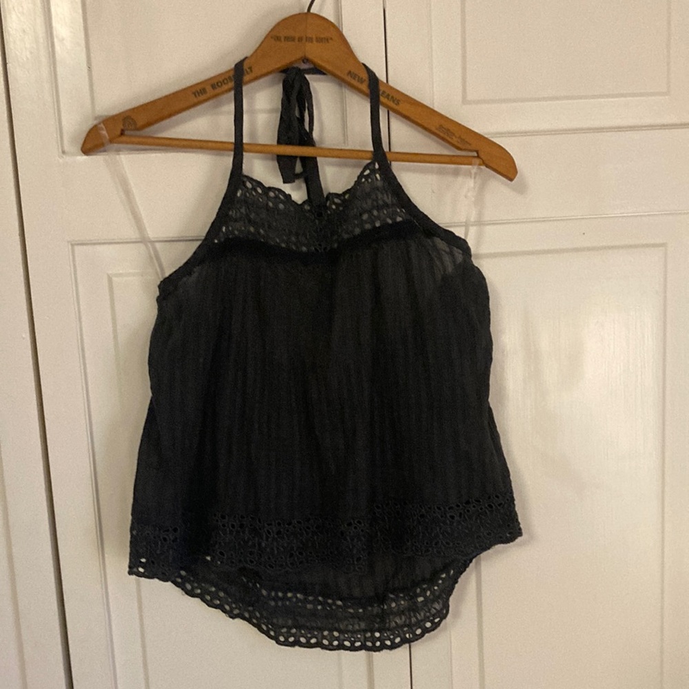 American Eagle dark gray halter top
